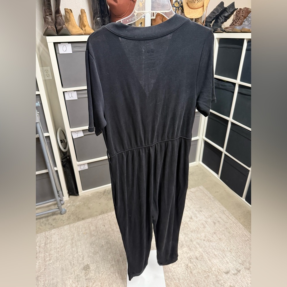 Beyond Yoga All Wrapped Up Black Women's Jogger Leg Modal Jumpsuit - Picture 4 of 11